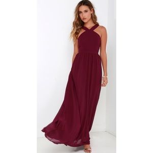 Air of Romance Burgundy Maxi Dress